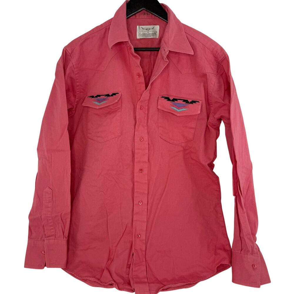 Vintage Longhorn by Niver Western Shirt USA Approx L